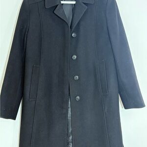 Anchor Uniform Car Coat Women Size Small Reg Black Single Breasted Wool